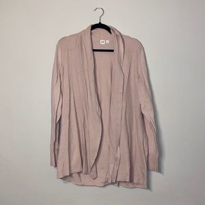 🍁2/$20🍁 GAP EUC Pastel Pink Waffle Knit Cotton Cardigan size Large